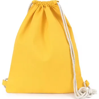 Školní sáček Plátěný stahovací vak Hipster Hořčicový