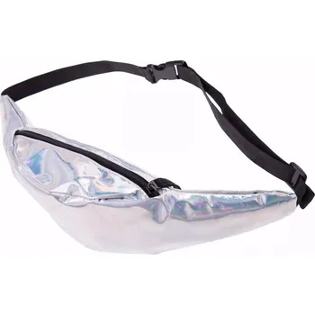 Ledvinka Who Cares Holo metalická stříbrná ledvinka