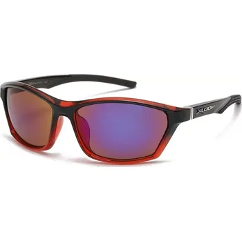 X-LOOP ovální sportovní zrcadlové sluneční brýle Fialové