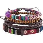 Sada čtyř pánských náramků India Spring