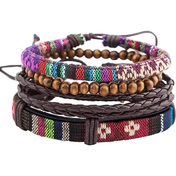 Náramek Sada čtyř pánských náramků India Spring