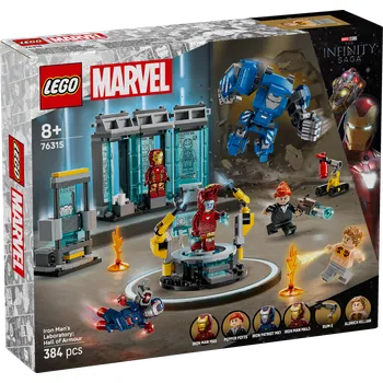 Stavebnice LEGO LEGO Marvel 76315 Iron Man a jeho laboratoř: Síň brnění