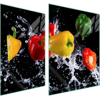 Obraz Skleněná ochranná deska na sporák 70x52 Paprika