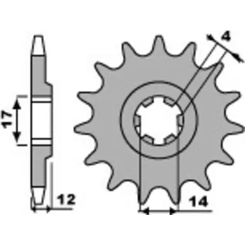 Nářadí na motocykly PBR Ocelová standardní přední řetězová kola 2223 - 428 2223.14.18NC