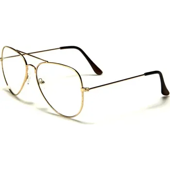 Brýlová obroučka Nedioptrické brýle Pilotky Zlaté