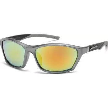 X-LOOP ovální sportovní zrcadlové sluneční brýle Oranžové - Barva Šedá