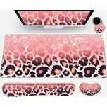 Huado XXL ergonomický set podložek k PC4v1 Růžový leopard