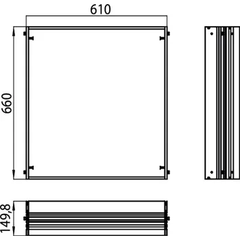 Zrcadlo Emco Asis Prestige - Montážní rám pro osvětlené zrcadlo 610 mm, 989705006 989700006