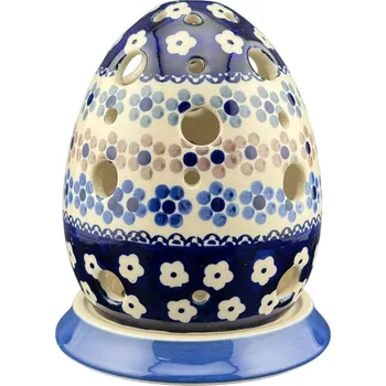 Svícen Lucerna ve tvaru vejce, svícen Velikonoce 13 cm, dekorace EO37, keramika Bolesławiec
