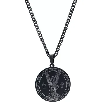 Náhrdelník Přívěsek z chirurgické oceli Amulet Sedm archandělů - Černý - Model BEZ ŘETÍZKU (pouze přívěsek)