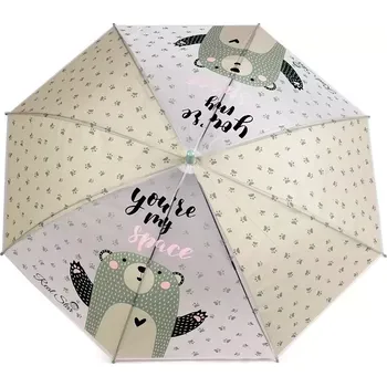 Deštník Dětský vystřelovací deštník medvěd Zelený