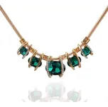 Elegantní choker náhrdelník Royal stones zelený