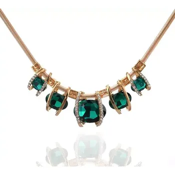 Náhrdelník Elegantní choker náhrdelník Royal stones zelený