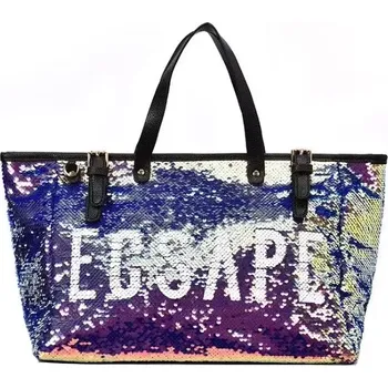 Cestovní taška Lifestyle Dámská flitrová cestovní taška Ecsape Multi černá