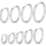 Kruhová náušnice z chirurgické oceli Kroužek stříbrný - Průměr 25 mm
