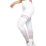 Dámské Sportovní legíny Fitness White-Gold - Velikost XL (PLUS LARGE)