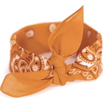 Šátek Bavlněný šátek Bandana 55 cm x 55 cm Oranžový