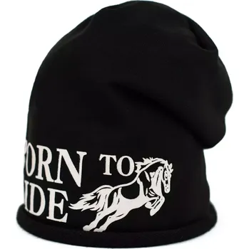 Čepice Beanie čepice Born to ride Černá