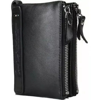 Contacts® pánská kožená peněženka Huron Černá