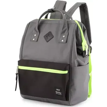Městský batoh Okta grande studentský batoh USB port Borla Šedý 19L