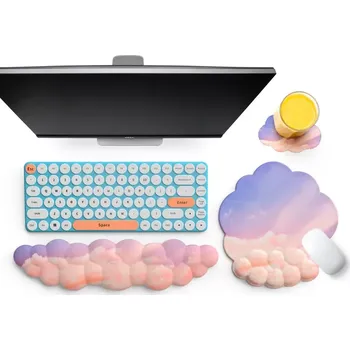 Podložka pod myš Huado ergonomický set Mráček podložka pod myš 3v1 Levandulové nebe