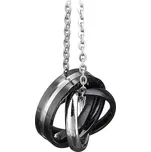 Ocelový přívěsek Wonderful World Rings Černý