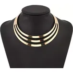 Geometrický kruhový Choker náhrdelník Zlatý