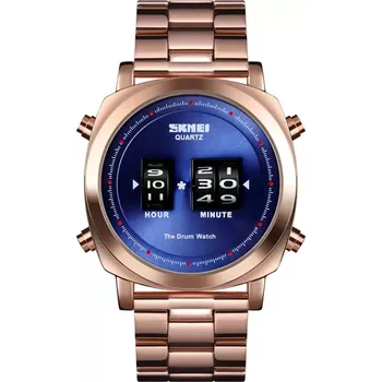 Hodinky Skmei 1531 pánské hodinky Analog Drums Růžové zlato