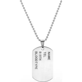 Přívěsek Náhrdelník z chirurgické oceli Army Tag