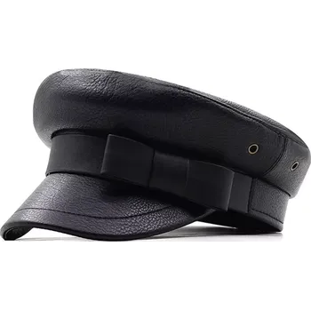 Čepice Dámská Army Čepice kapitánka s mašlí Černá