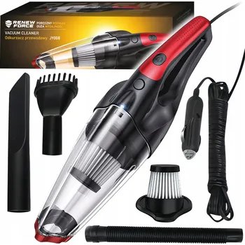 Vysavač VÝKONNÝ ruční Vysavač do auta s LED svítilnou, HEPA filtr, 12V 100W, nástavce