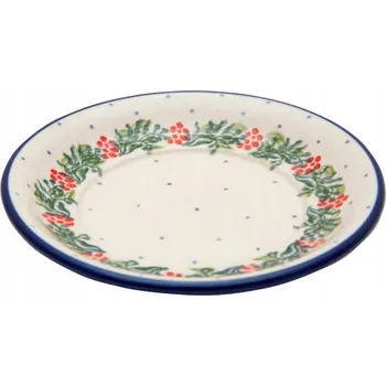 Talíř Podšálek Ceramika Artystyczna Bolesławiec Květiny kulatý 12 cm 1 ks