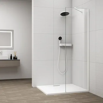 Polysan Esca White Matt Jednodílná sprchová zástěna k instalaci ke stěně, sklo čiré, 500 mm, ES1050-03