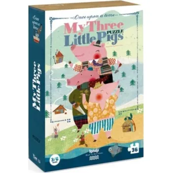 Puzzle LONDJI Velké puzzle Tři prasátka - 36 pcs