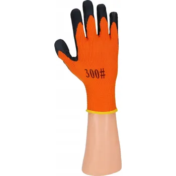 Pracovní rukavice Pracovní Rukavice BOZP oranžové s latexem 23 cm