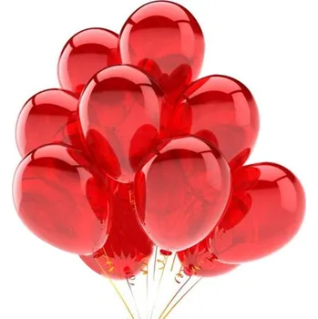 Balónek Balónky 30 cm Křišťálové Červené 10 kusů