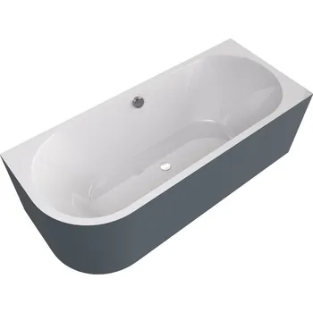 Vana Polysan Viva R Monolith Asymetrická vana 170x75x60cm, bílá/siena, 78119M.42