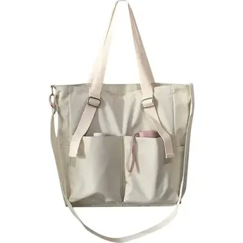 Kabelka Prostorná dámská kabelka přes rameno - Bílá