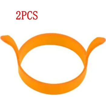 Silikonové kuchyňské doplňky na vaření vajec a lívanců - 2ks-oranžová