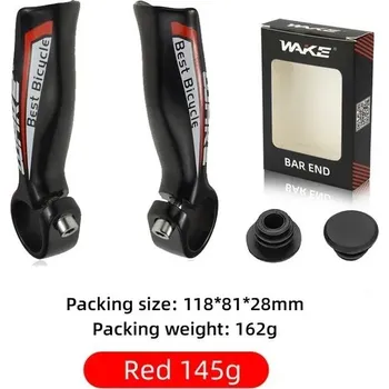 Rohy na řídítka Řídítka na kolo přídavná - rohy na kolo WAKE - červená