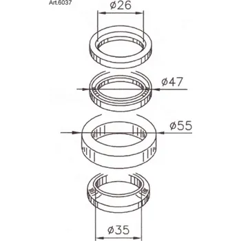 Nářadí na motocykly Ložiska řízení BUZZETTI 6037