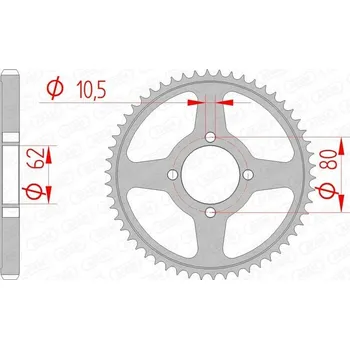 Nářadí na motocykly Ocelové standardní zadní kolo AFAM 12224 - 428 12224-54