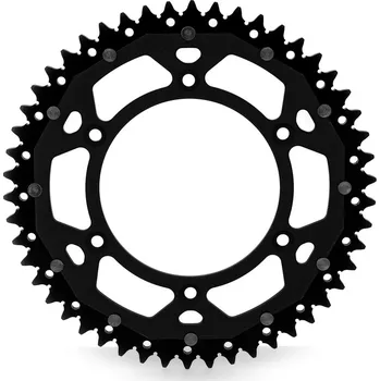 Nářadí na motocykly ART Dvoukomponentní hliníkovo-ocelová ultralehká samočistící zadní rozeta 808 - 520 ART-808-49-BLK