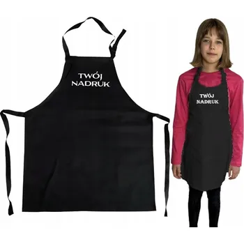 Kuchyňská zástěra Dětská kuchyňská zástěra s vlastním potiskem - Černá