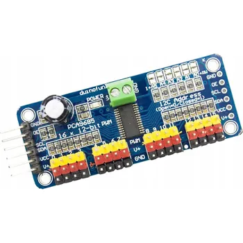 PCA9685 16kanálový ovladač serv, 12bit PWM, I2C