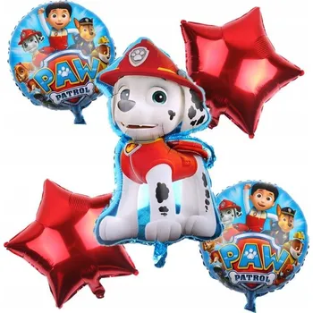 Balónek BALÓNKY Tlapková patrola SADA NAROZENINY MARSHALL 5 KS