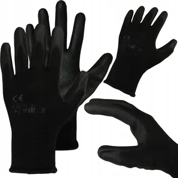 Pracovní rukavice Rukavice - BOZP Pracovní rukavice OCHRANNÉ rukavice potažené polyuretanem, černé - MONSOO, velikost 11 - XXL, 1 pár