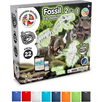 2 in 1 Fossil Excavation Kit IV. Vzdělávací hra dodáváno s dárkovým sáčkem z netkané textilie (80 g/m²) 1 bez potisku bez potisku