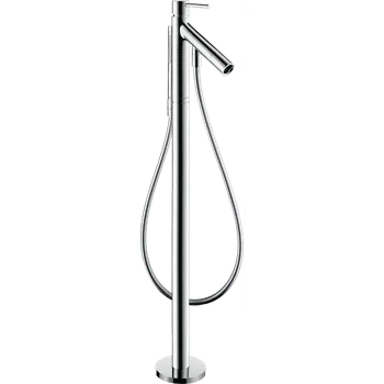 Vodovodní baterie AXOR Starck Páková vanová baterie volně stojící na podlaze s kulatou páčkovou rukojetí, chrom 10456000