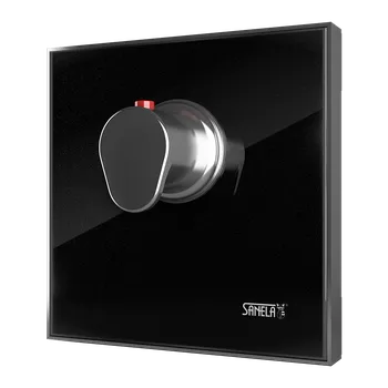 Sanela - Termostatický směšovací ventil 1/2“ ve skleněném panelu, barva černá metalická REF 0337